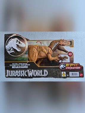 NEW Jurassic World Wild Roar Megalosaurus Dinosaur Figure with Roar Sound
